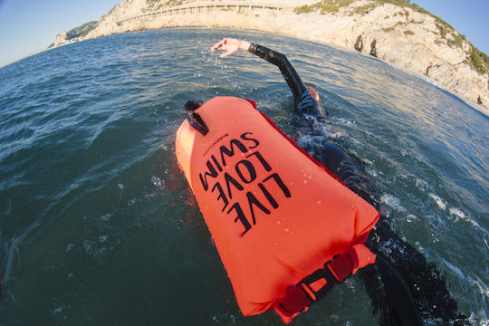 Buddyswim Σημαδούρα Τορπίλη Live Love Swim 28lt Πορτοκαλί
