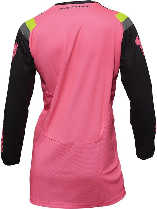 Thor Pulse Rev Γυναικεία Μπλούζα Motocross Μακρυμάνικη Charcoal/Pink