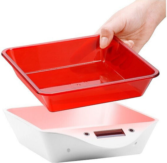 Αποσπ22184-500-00-05ώμενο Digital Kitchen Scale with Bowl 1gr/5kg White
