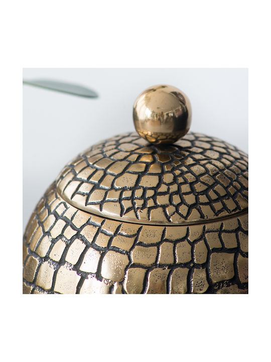 Artekko Decorative Vase Croco Gold 19.5x19.5x22cm
