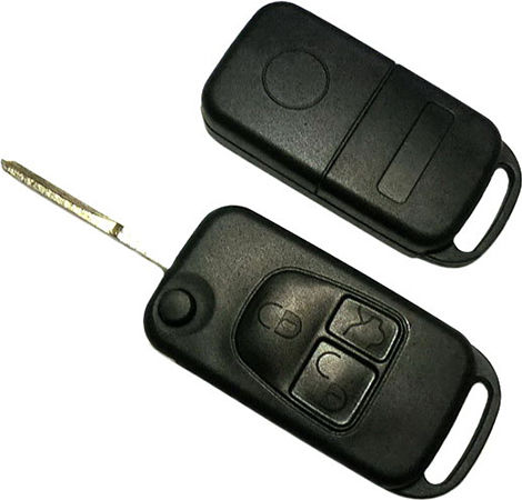 Mercedes-Benz Klappbar mit 3 Tasten für Mercedes Benz und Klinge HU64