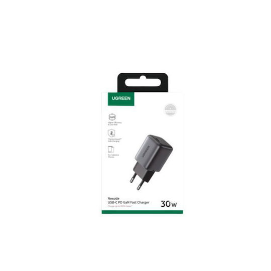 Ugreen Charger Without Cable GaN with USB-C Port 30W Power Delivery Space Gray (Nexode)