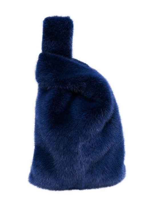 Fur mink bag blue