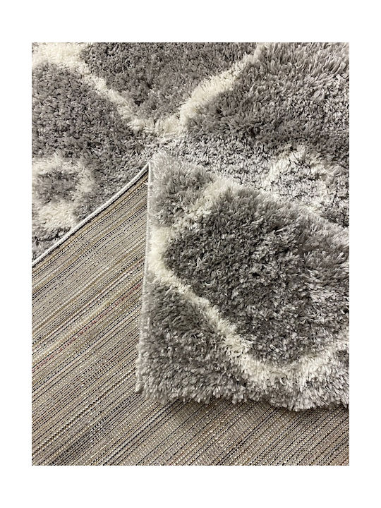Koulis Carpets Puffy 9970A Modern Bedroom Rug Set Gray 86-04-1000 3 Pieces