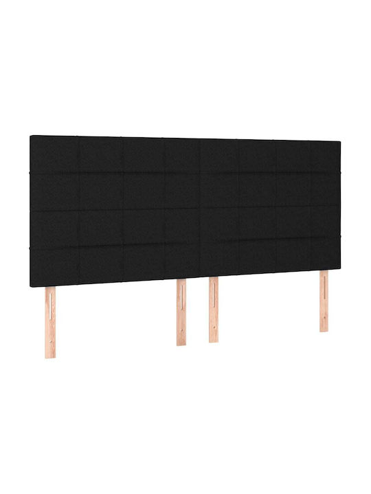 Bett Übergröße Mit Stoff bezogen Black mit Latten & Matratze 160x200cm