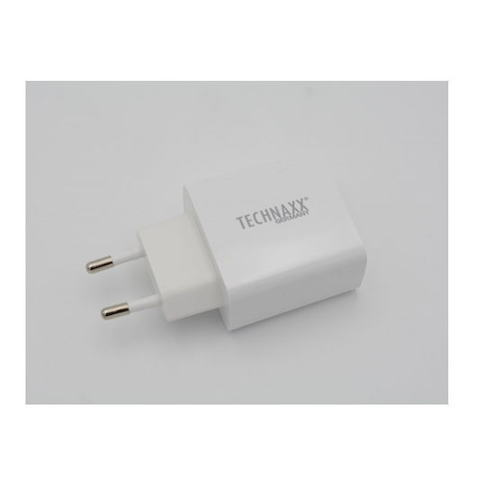 Technaxx Φορτιστής Χωρίς Καλώδιο με Θύρα USB-A 18W Λευκός (TX-197)