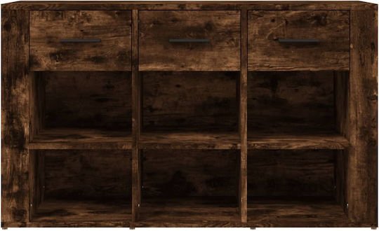 Sideboard Wooden with Drawers Smoky Oak 100x30x59.5cm