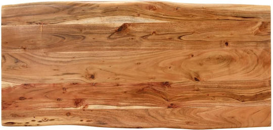 vidaXL Kitchen Table Made of Solid Wood and Metal 110x50x76 cm