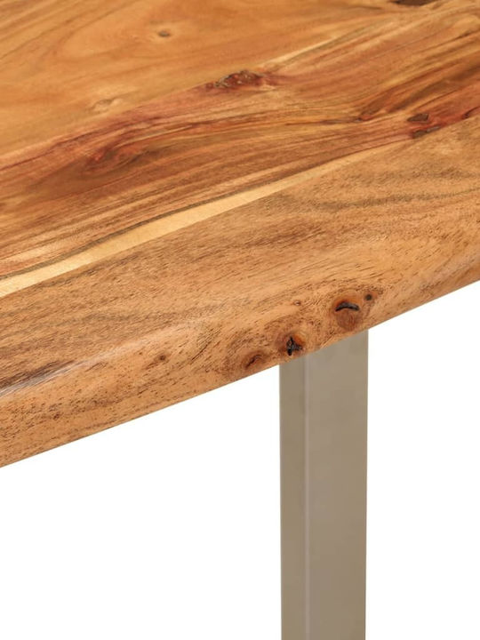 Table Dining Room from Solid Wood & Metal 110x50x76cm