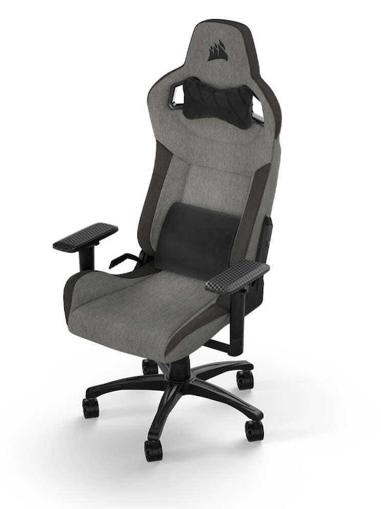 Corsair T3 Rush Fabric (2023) Υφασμάτινη Καρέκλα Gaming με Ρυθμιζόμενα Μπράτσα Γκρι/Ανθρακί