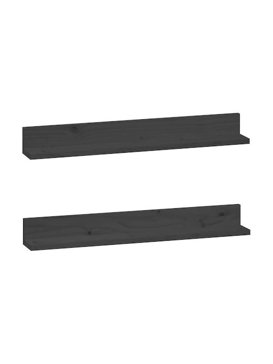 Shelves Wall Gray 2pcs 80x11x9cm