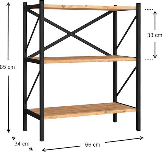 Βιβλιοθήκη Colmar 66x34x85εκ.