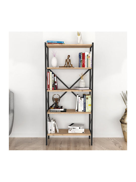 Βιβλιοθήκη Colmar Pine / Oak 66x34x160εκ.