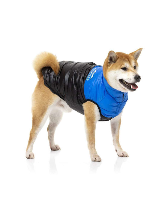 Fuzzyard Harlem Puffer Blue Waterproof / Windproof Dog Coat XXSmall with 26cm Back Length