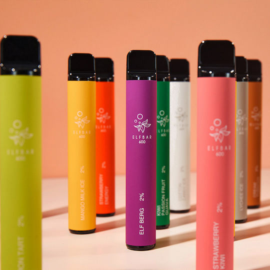 Elf Bar Disposable E-Cigarette 600 Puffs Mango 2ml Red