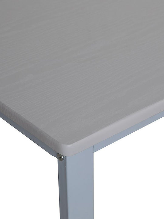 Schreibtisch Forma Holz Weiß mit Metallbeinen 120x60x75cm