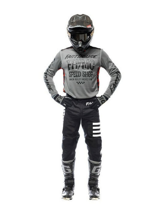 Fasthouse Grindhouse Brute Pentru bărbați Tricou Motocross Mânecă lungă Gri Culoare