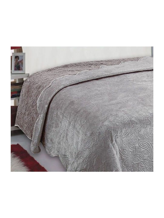 Silk Fashion NX2211 Σετ Σετ Κουβέρτα Sherpa Υπέρδιπλη 220x240εκ. Beige