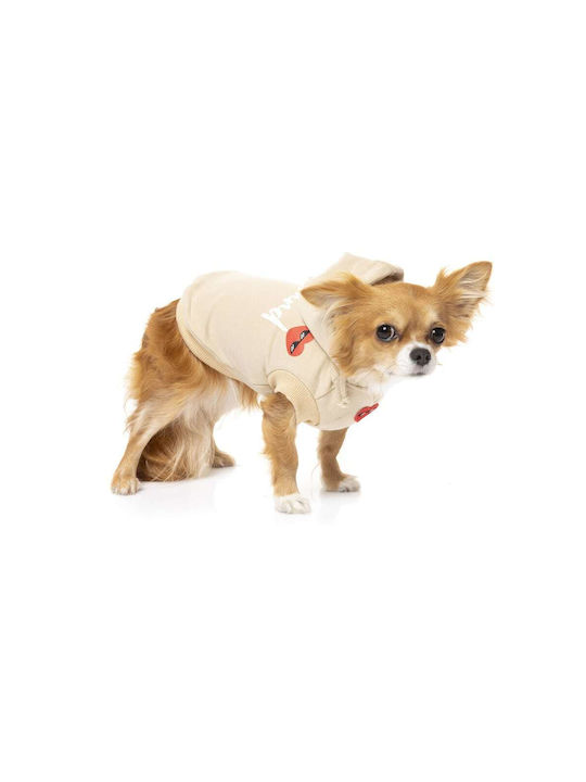 Fuzzyard Heartbreaker Sweatshirt Dog in Beige color L 45cm.