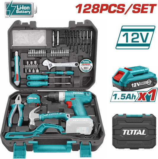 Total THKTHP11282 Battery Drill Driver 12V 1x1.5Ah
