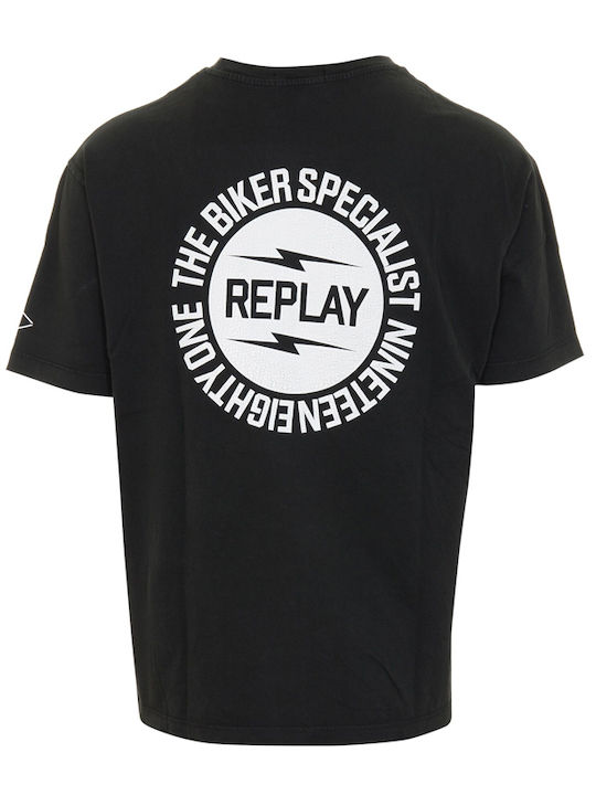 Replay Men's Short Sleeve T-shirt Black