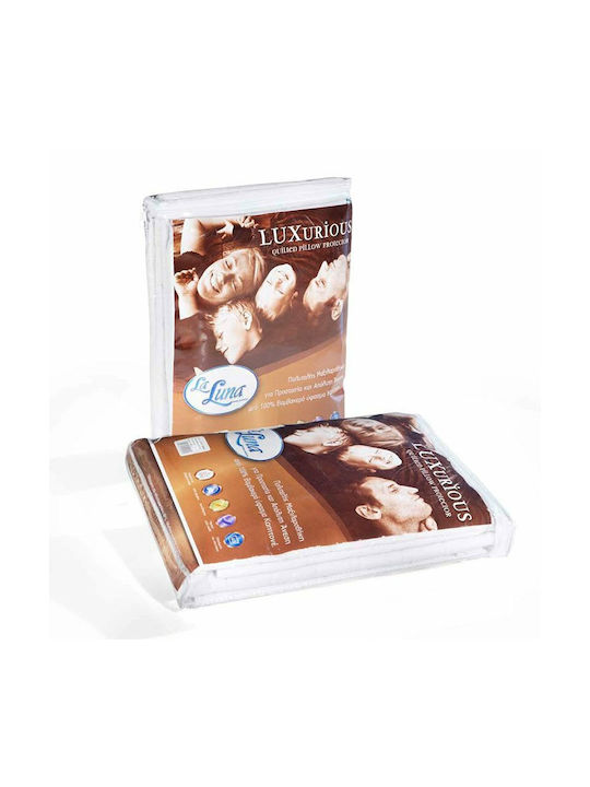 La Luna Luxurious New Set Protecții pentru Pernă Matlasat Albe 50x80cm.