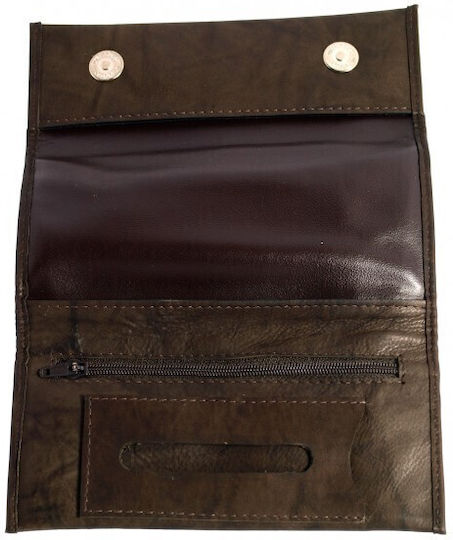 Marvel Lederne Tabaktasche Braun mit magnetischem Verschluss