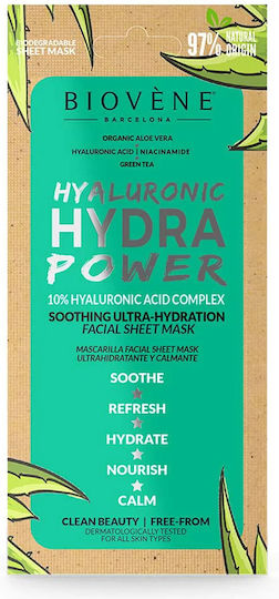 Biovene Hyaluronic Hydra Power Sheet Μάσκα Προσώπου για Επανόρθωση 20ml