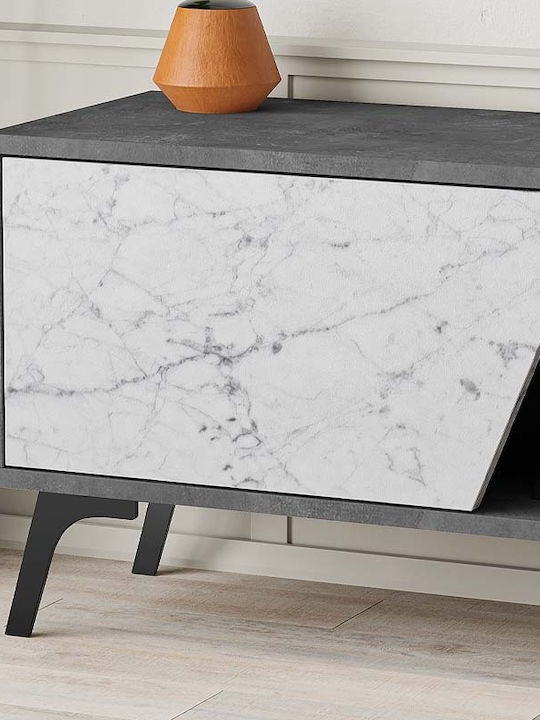 TV Stand Fiona Gray Retro / White M180xD35.6xH48cm