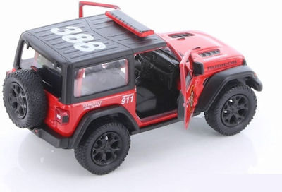 Kinsmart Jeep Wrangler Rubicon 4x4 Spielzeugauto 1:34 Feuerwehrauto