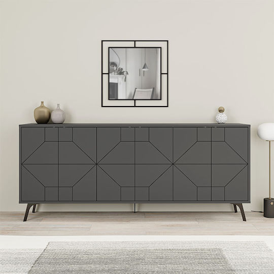 Буфет Dune Дървен Антрацит 184x35x77.4см