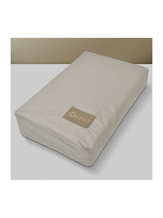 Lino Home Sheet for Single Bed 160x260cm. Moderna Taupe