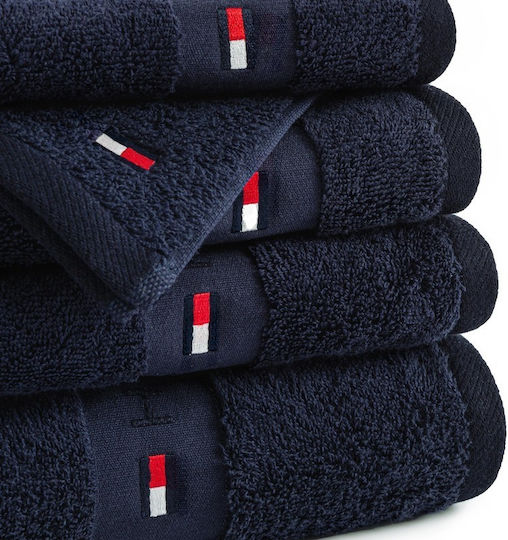 Tommy Hilfiger Πετσέτα Σώματος Legend 100x150εκ. Navy Navy Βάρους 540gr/m²