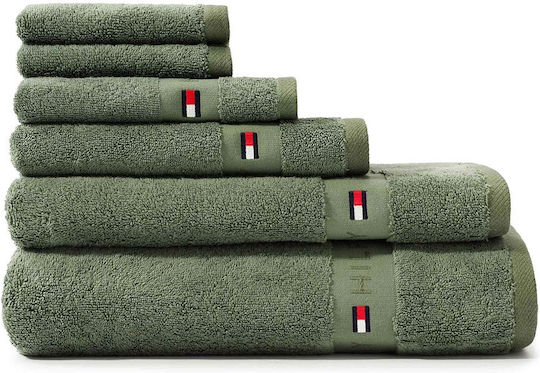 Tommy Hilfiger Πετσέτα Χεριών Legend 40x60εκ. Khaki Βάρους 540gr/m²