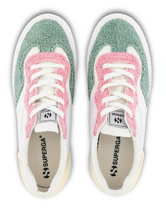 3041 Revolley Adidași Flatforms Pentru Femei Albi