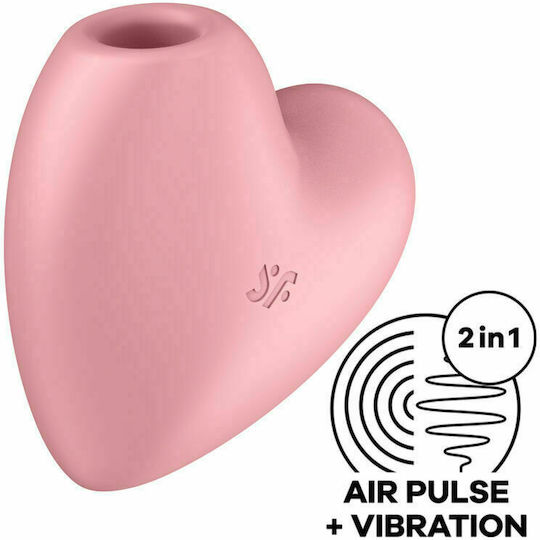 Satisfyer Cutie Heart Αναρροφητής Αιδοίου με Δόνηση Air Pulse Stimulator & Vibration Pink