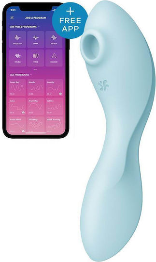 Satisfyer Curvy Trinity 5 Αναρροφητής Αιδοίου με Δόνηση Air Pulse Vibrator Blue