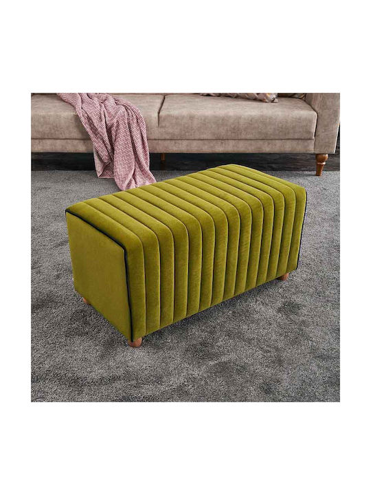 Stool Bench Stool Upholstered with Velvet Mabel Green 80x40x40cm