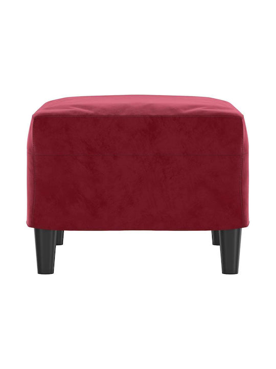 Velvet Burgundy Footstool 60x50x41cm