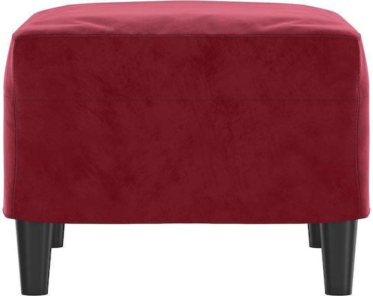 Velvet Burgundy Footstool 60x50x41cm