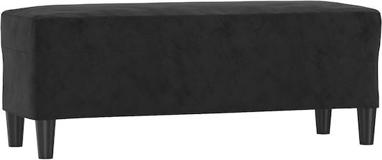 Samt Tabouret Schwarz 100x35x41cm