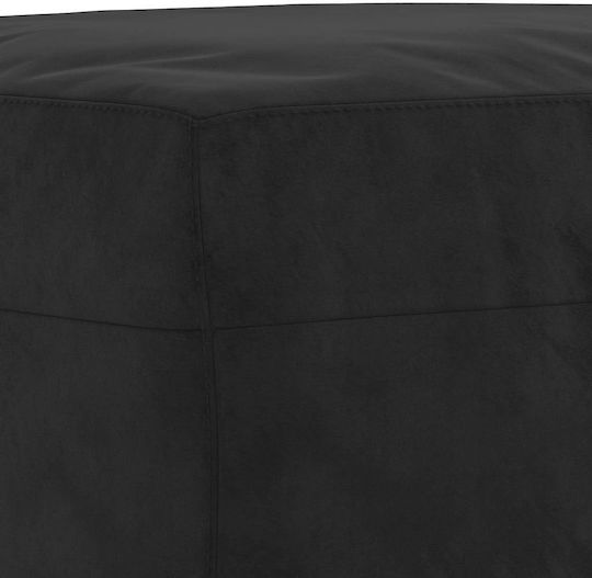 Samt Tabouret Schwarz 100x35x41cm