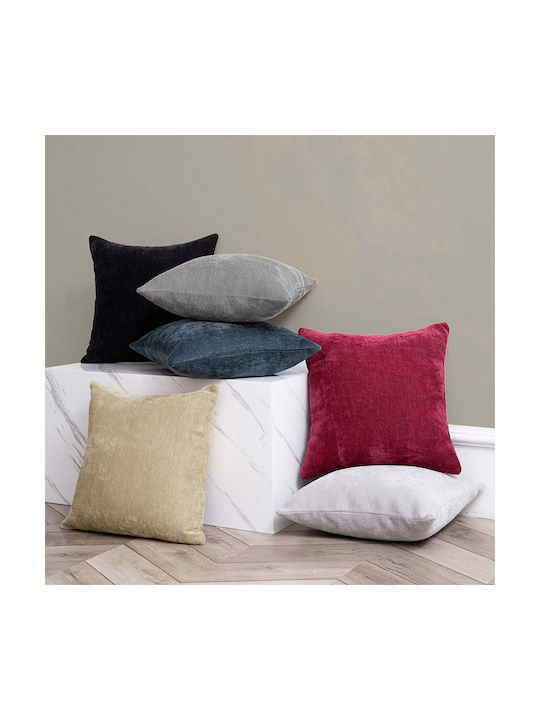 Saray Home Διακοσμητική Μαξιλαροθήκη Κόκκινη 45x45εκ.