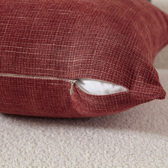 Saray Home Dekorativer Kissenbezug Rote 45x45cm