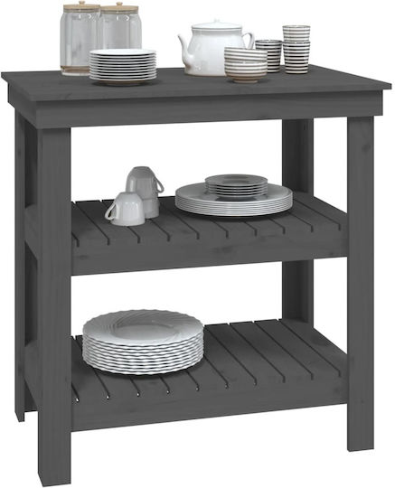 Tisch Bar aus Massivholz Gray 78.5x50x80cm