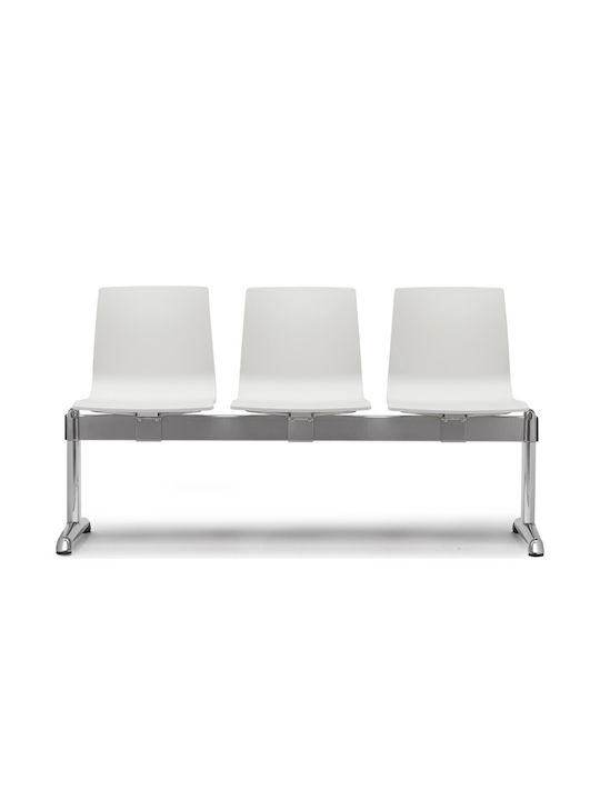 Dreisitziger Wartesessel Zebra Bicolore White 152x57x84cm 1Stück