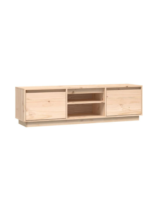 TV Stand from Solid Wood Beige L140xW35xH40cm