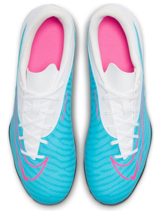 Nike Phantom GX Club Pantofi de Fotbal cu crampoane Albastru Baltic / Alb / Albastru Laser / Roz Exploziv