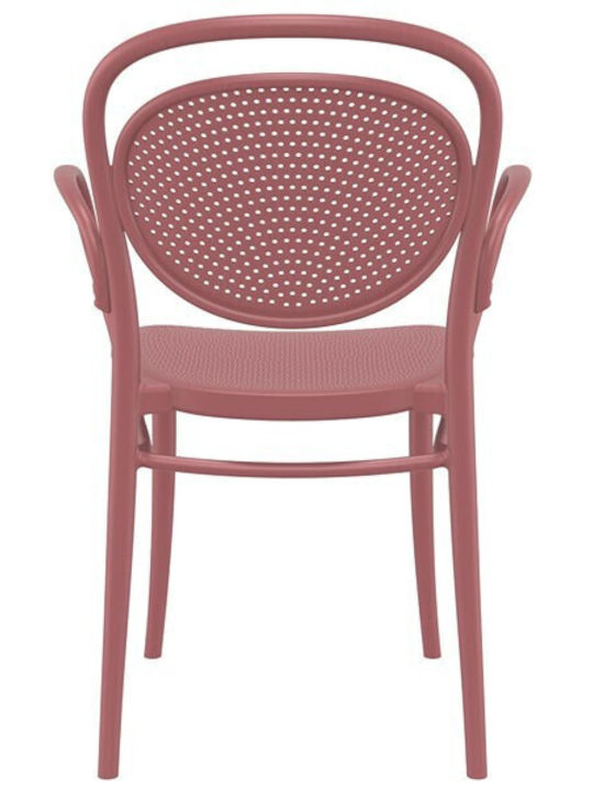 Outdoor-Stuhl Polypropylen Marcel XL Rosa 57x52x85εκ.