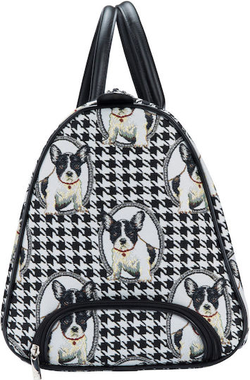 Signare French Bulldog Sack Voyage with Wheels made of Artificial Leather L58xW30xH31cm